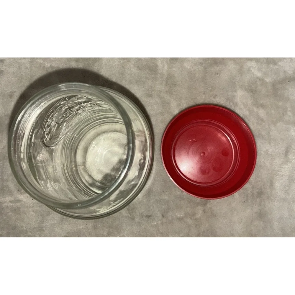 Vintage Maxwell House Coffee Glass Jar Anchor Hocking Canister Red